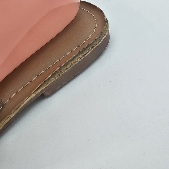 NEW Crevo Yellow Leather Braided Woven Criss Cross Flat Slide Sandals Size 7 - Picture 4 of 12